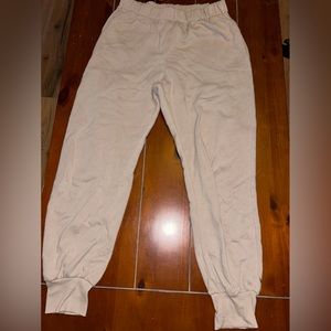 size small tan sweatpants